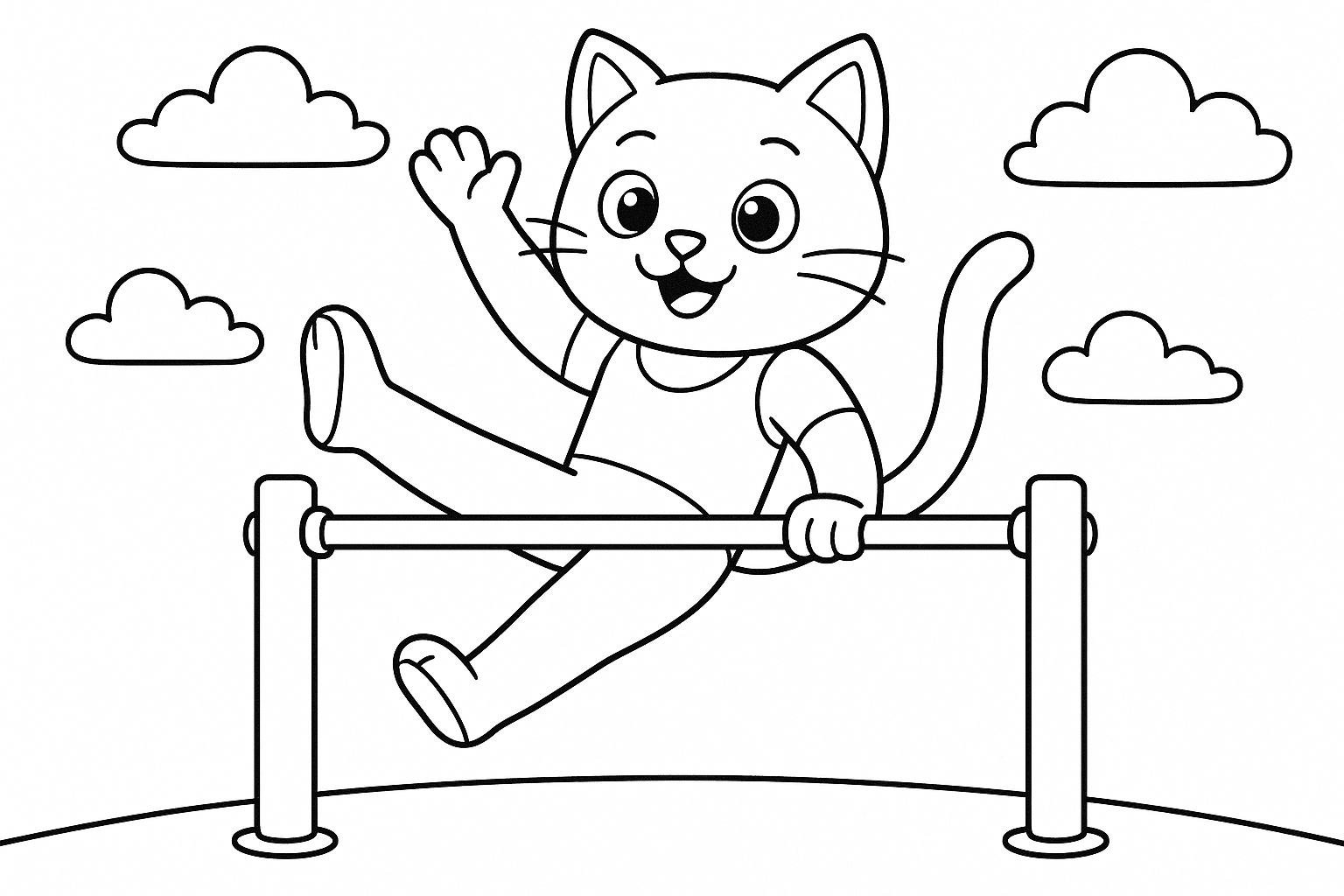 Cat that does gymnastics on the bar