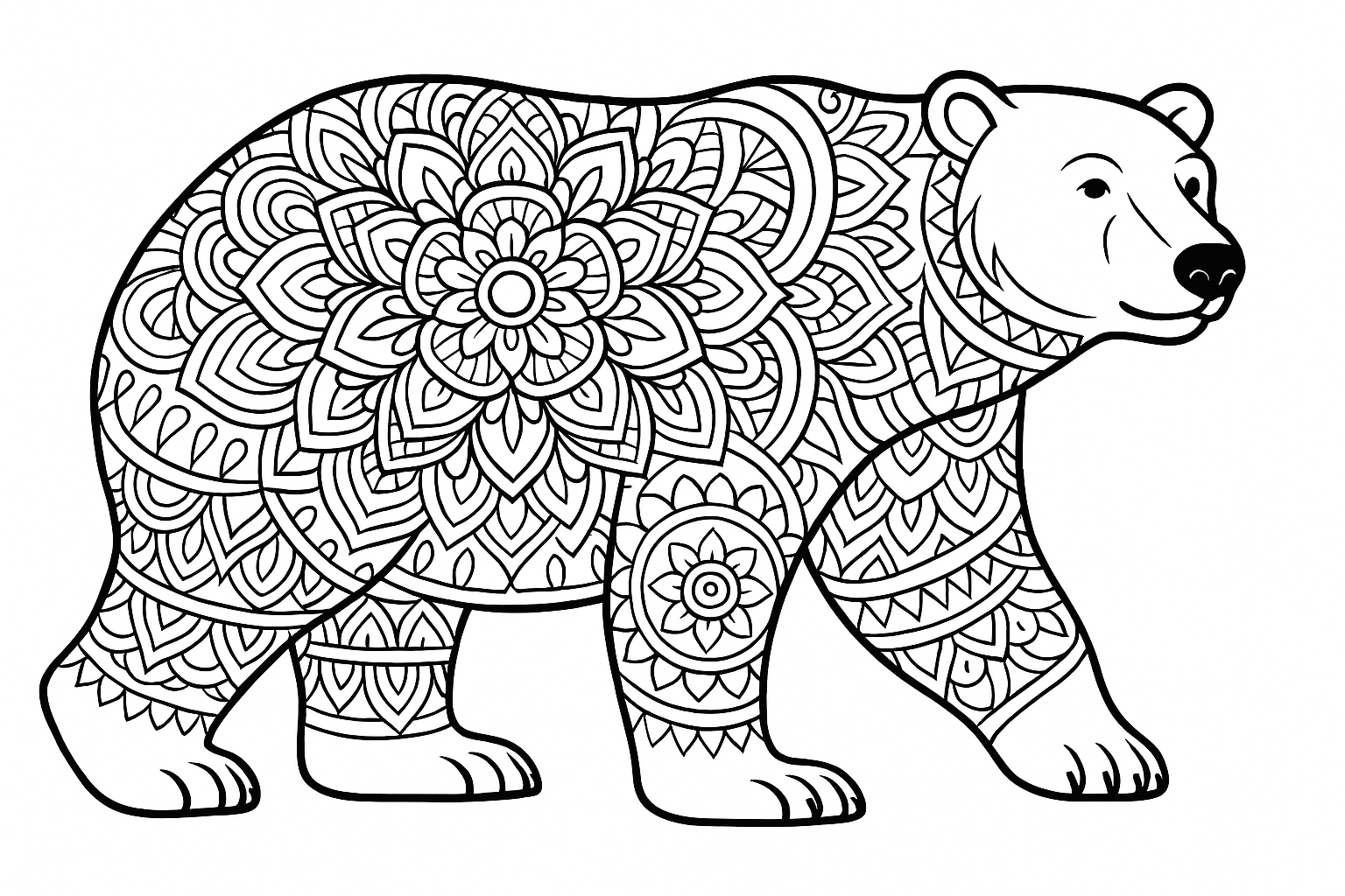 Ein Eisbär mandala