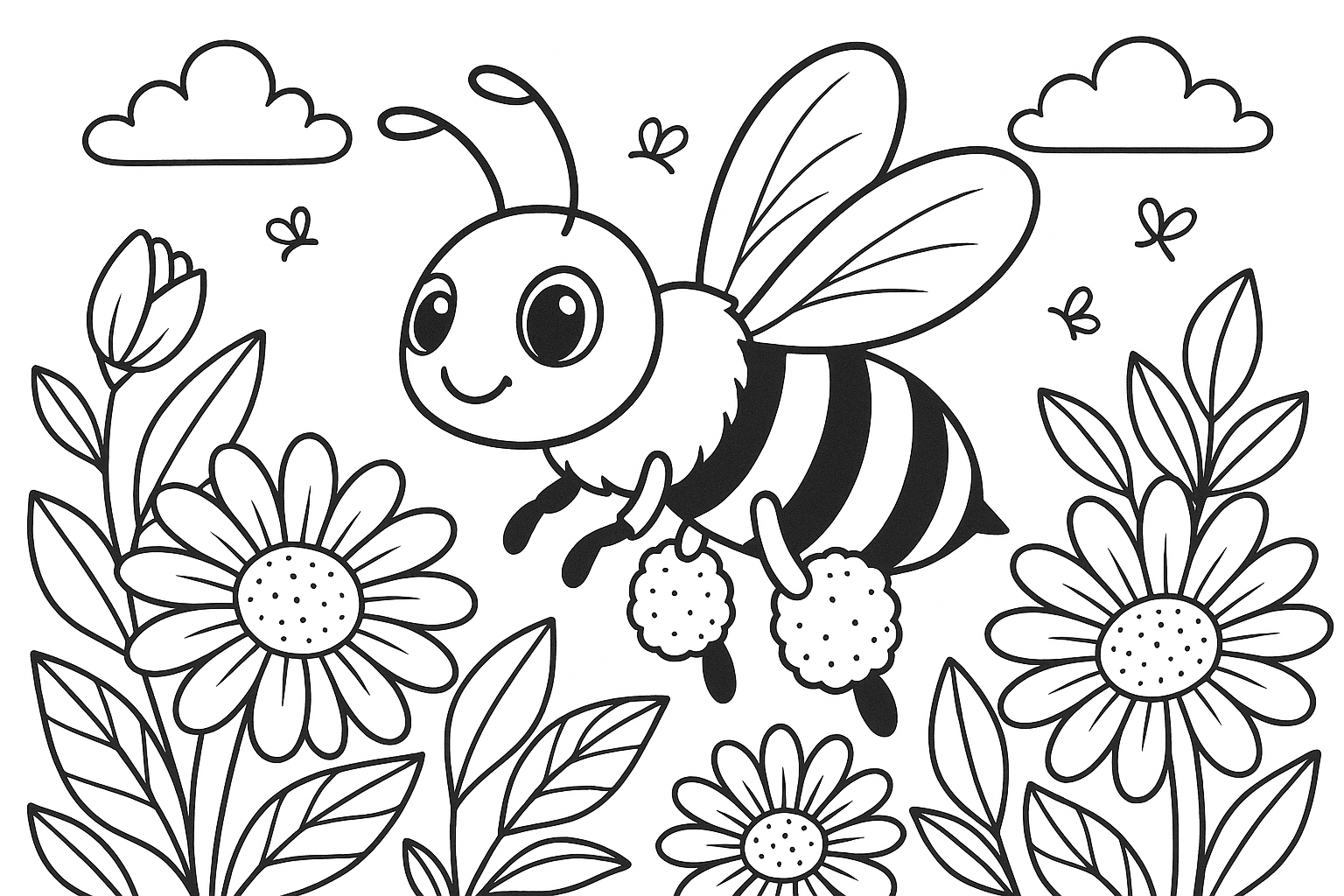 Bee with pollen on its legs