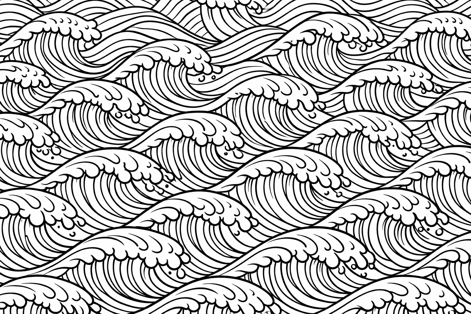 Repeating ocean wave pattern that fills the entire page