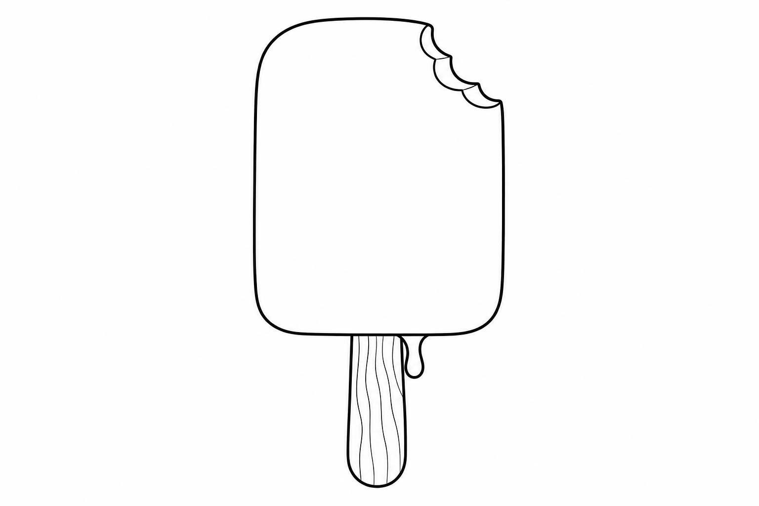 Página de Colorear de Paleta de Frutas - Diseño Suave y Divertido