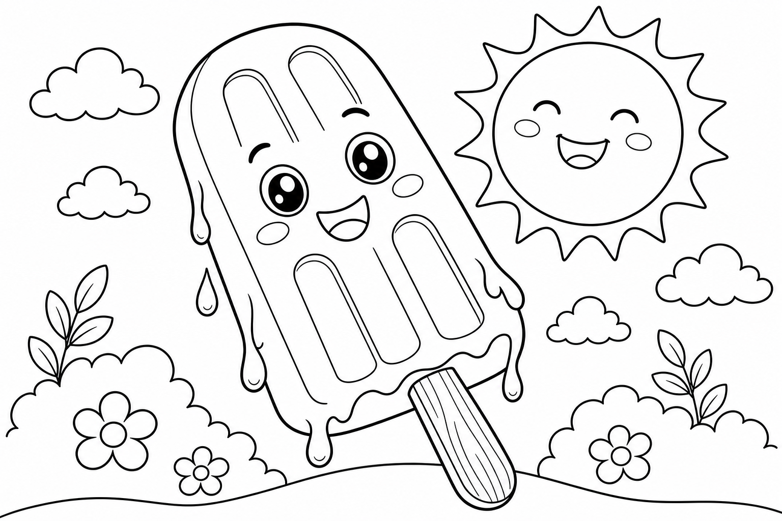 Página de Colorear de Paleta Alegre - ¡Diversión para Niños!