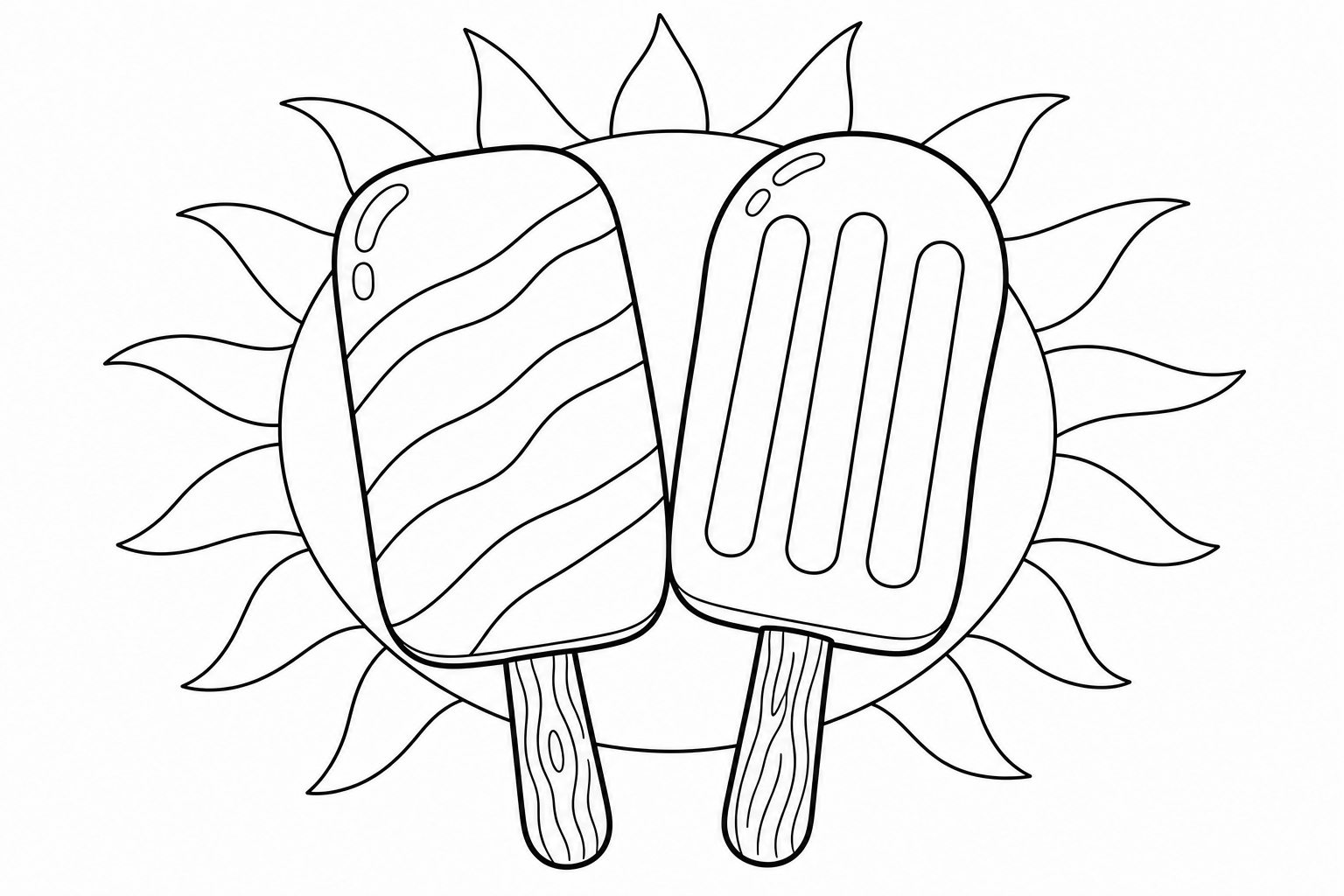 Page de Coloriage de Glaces Colorées | Ice-cream-coloring-may-2026