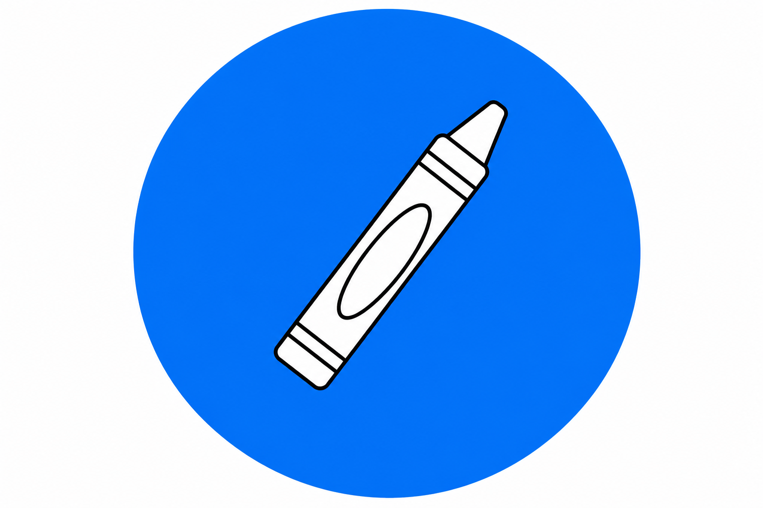 MAKE A BLUE SOLID 
CIRCLE WITH A WHITE CRAYON IN CENTER 
