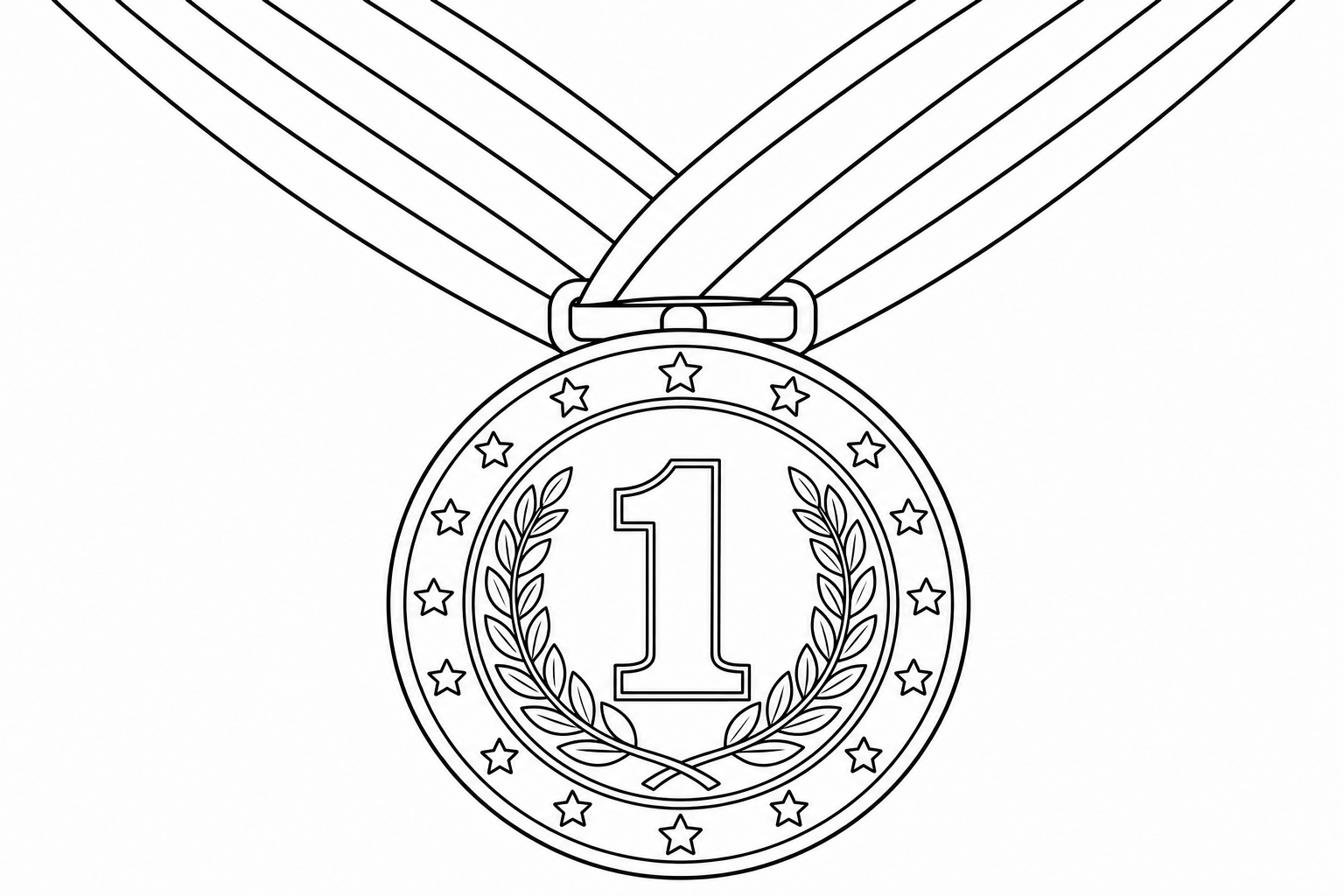 a winners medal on a ribbon