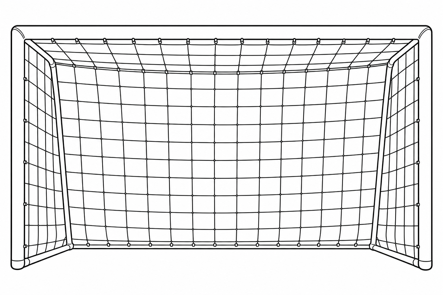 a soccer goal with a net