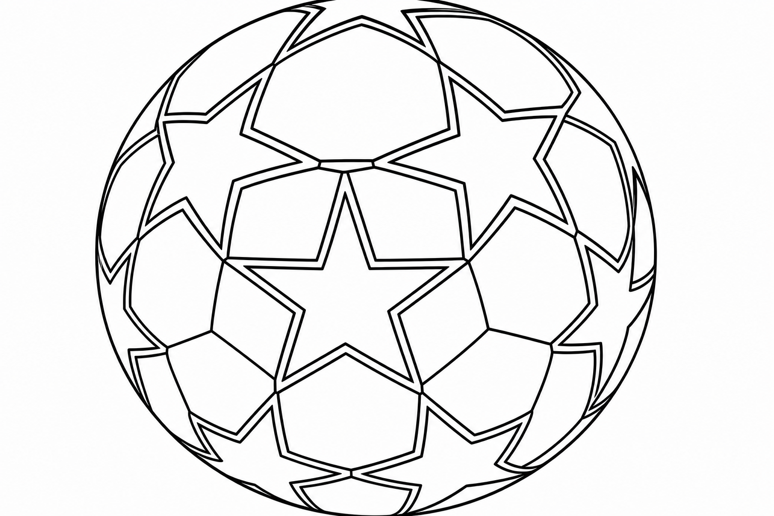 a soccer ball with a star pattern