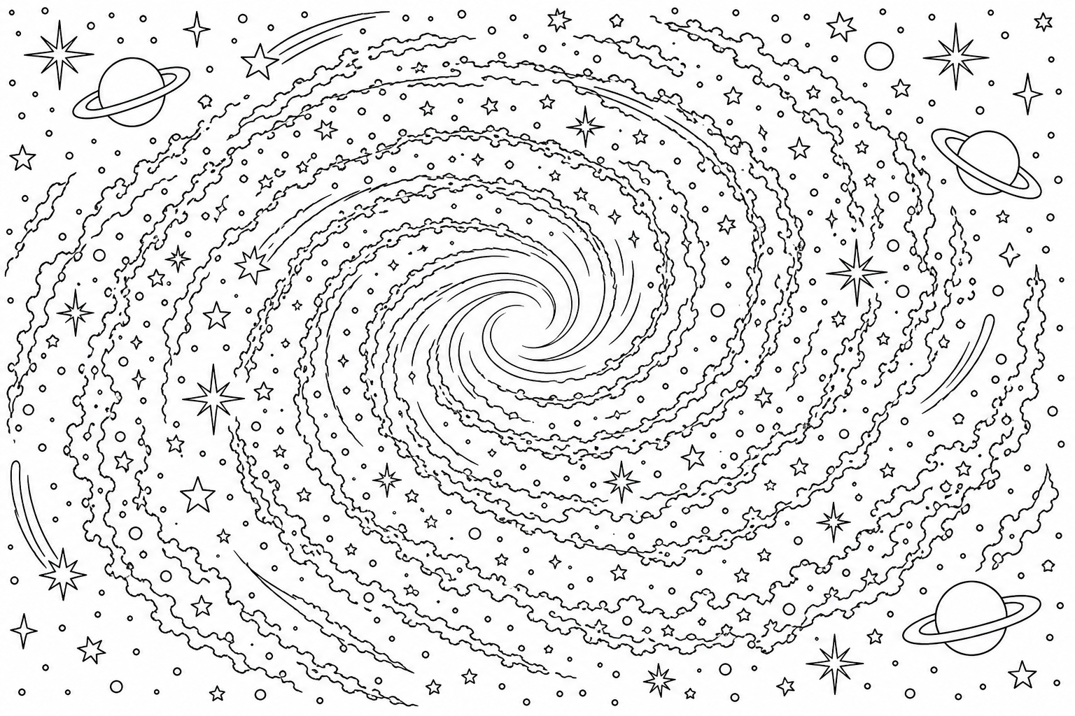 A spiral galaxy with a bright core and sweeping curved arms full of stars