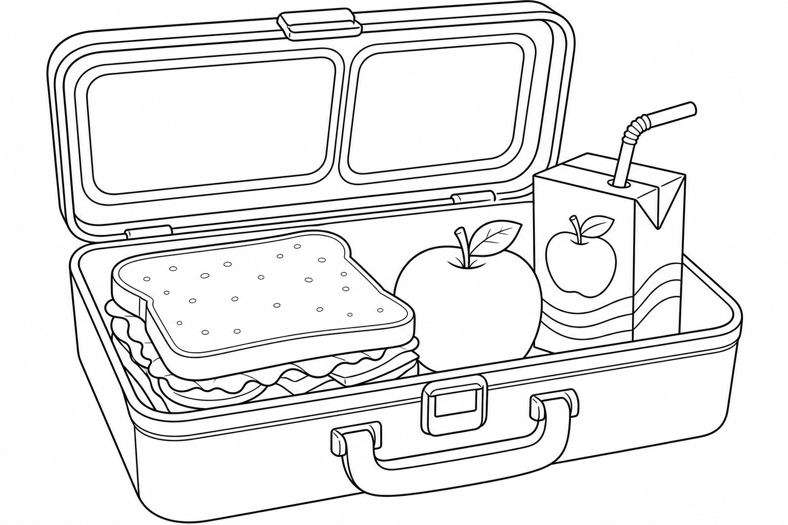 Lunchbox Coloring Page for Kids