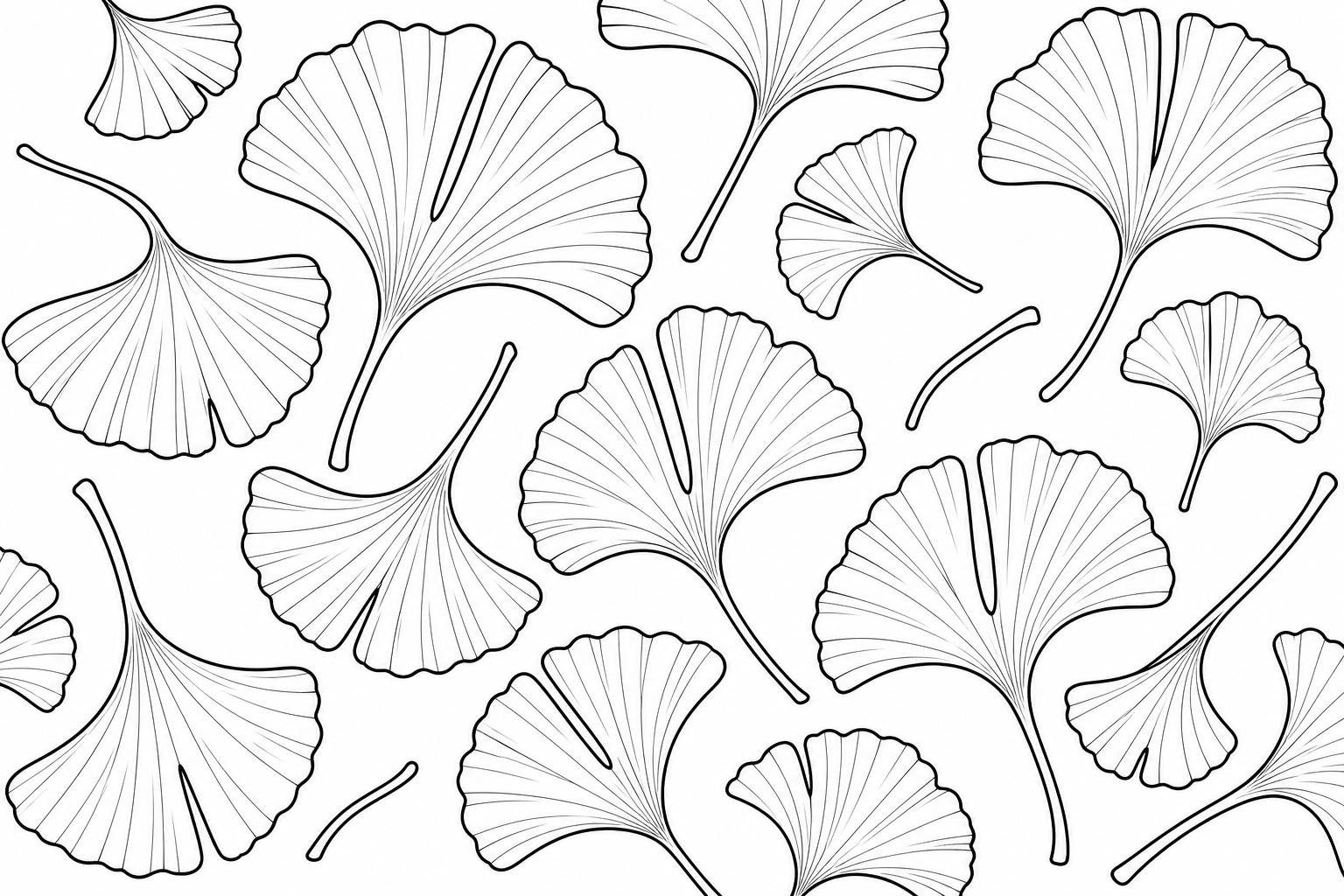 Ginkgo Leaf Coloring Page for Kids