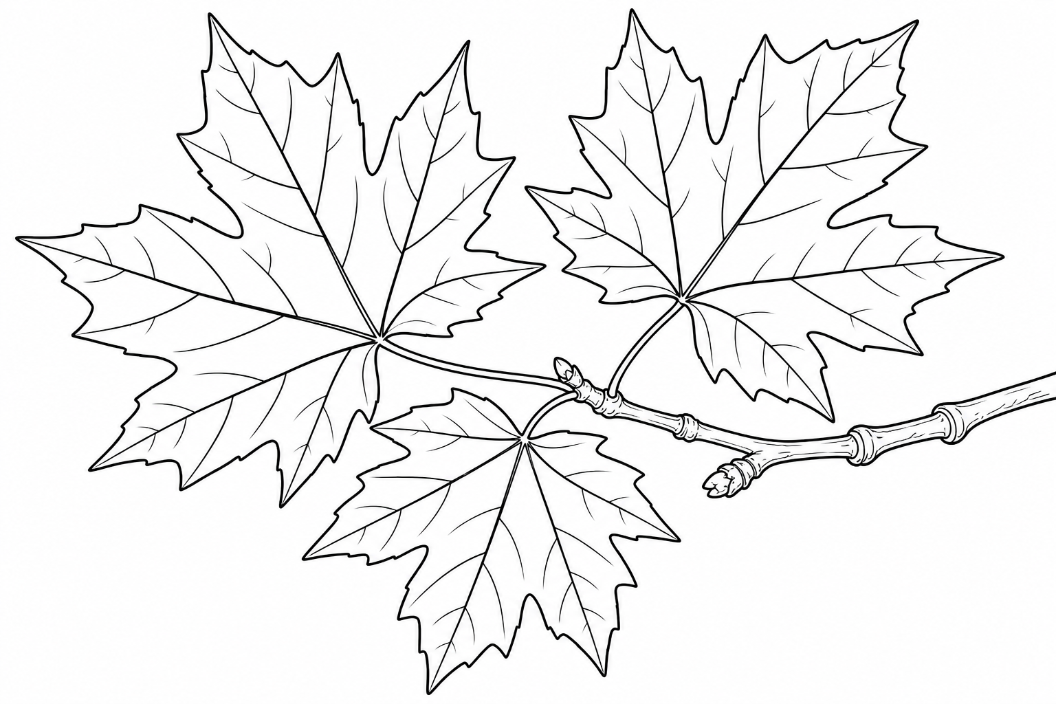 Maple Leaf Coloring Page for Kids