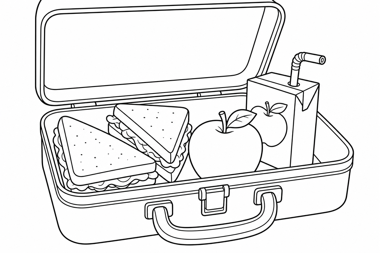 Lunchbox Coloring Page for Kids