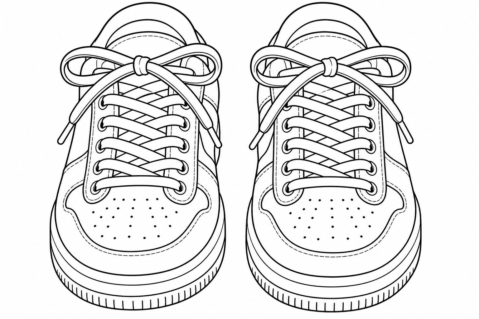Sneakers Coloring Page for Kids