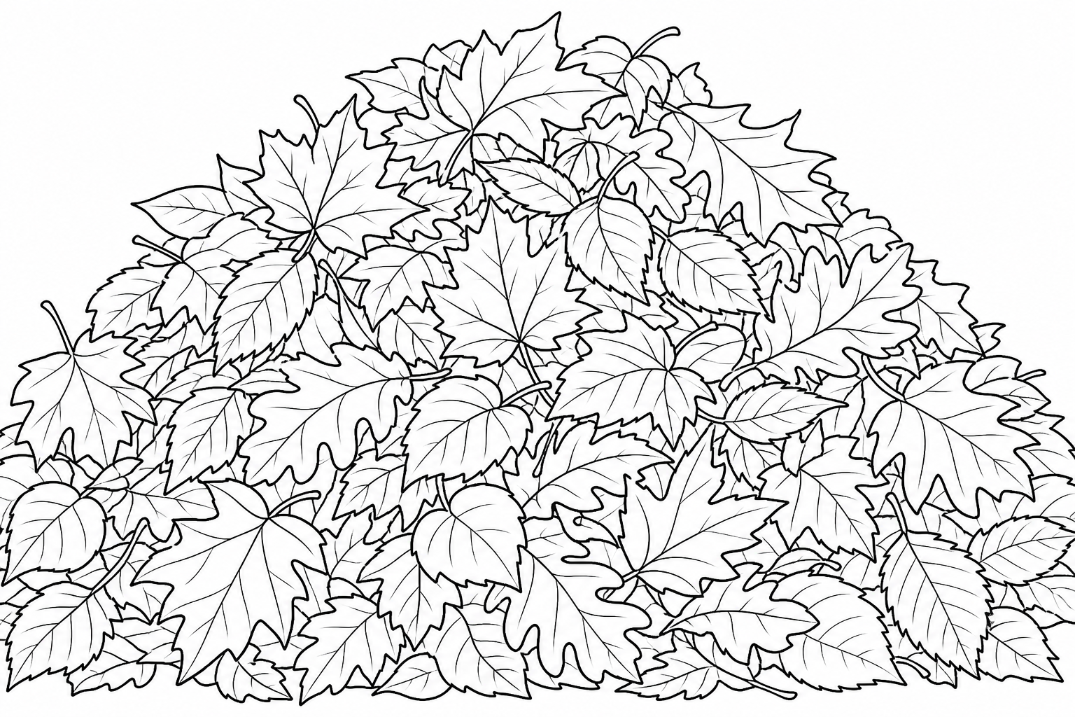 Autumn Leaves Coloring Page