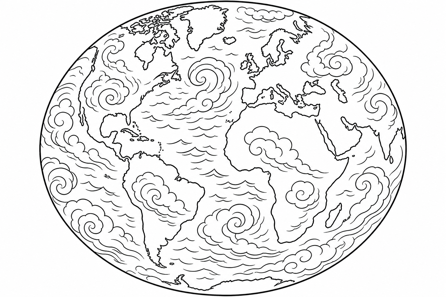Coloriage de la planète Terre