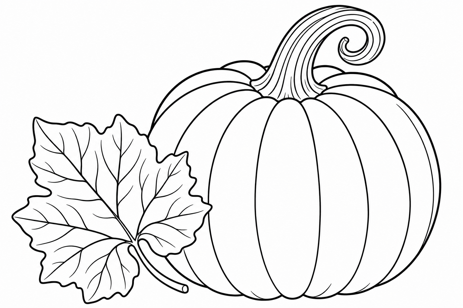 Pumpkin Coloring Page for Kids