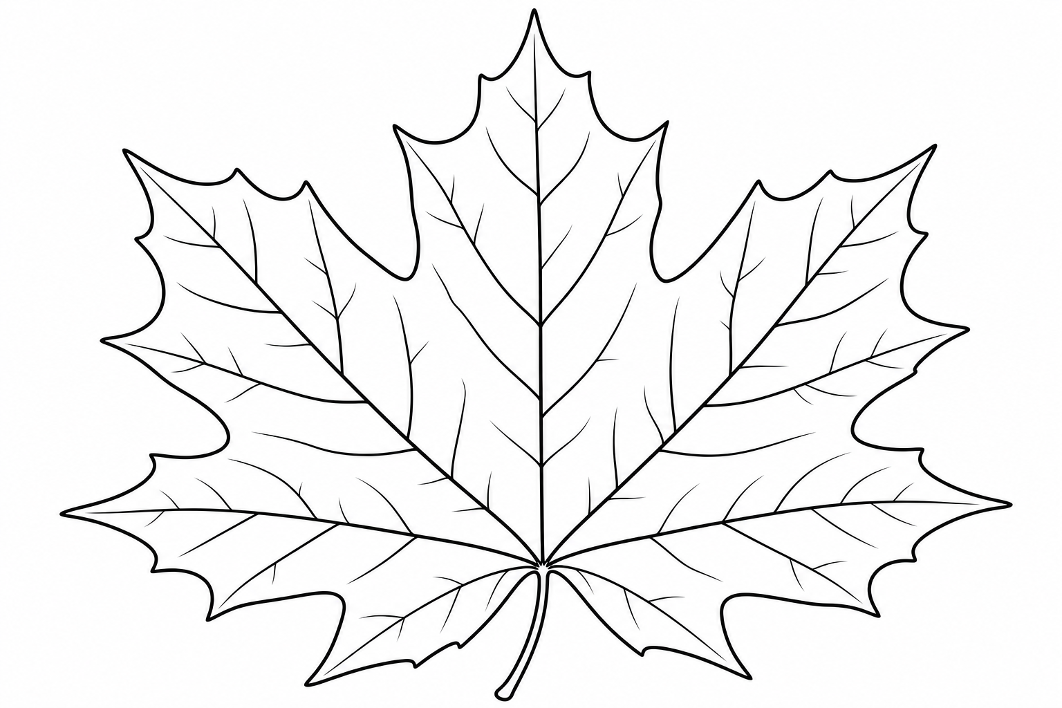Maple Leaf Coloring Page for Kids
