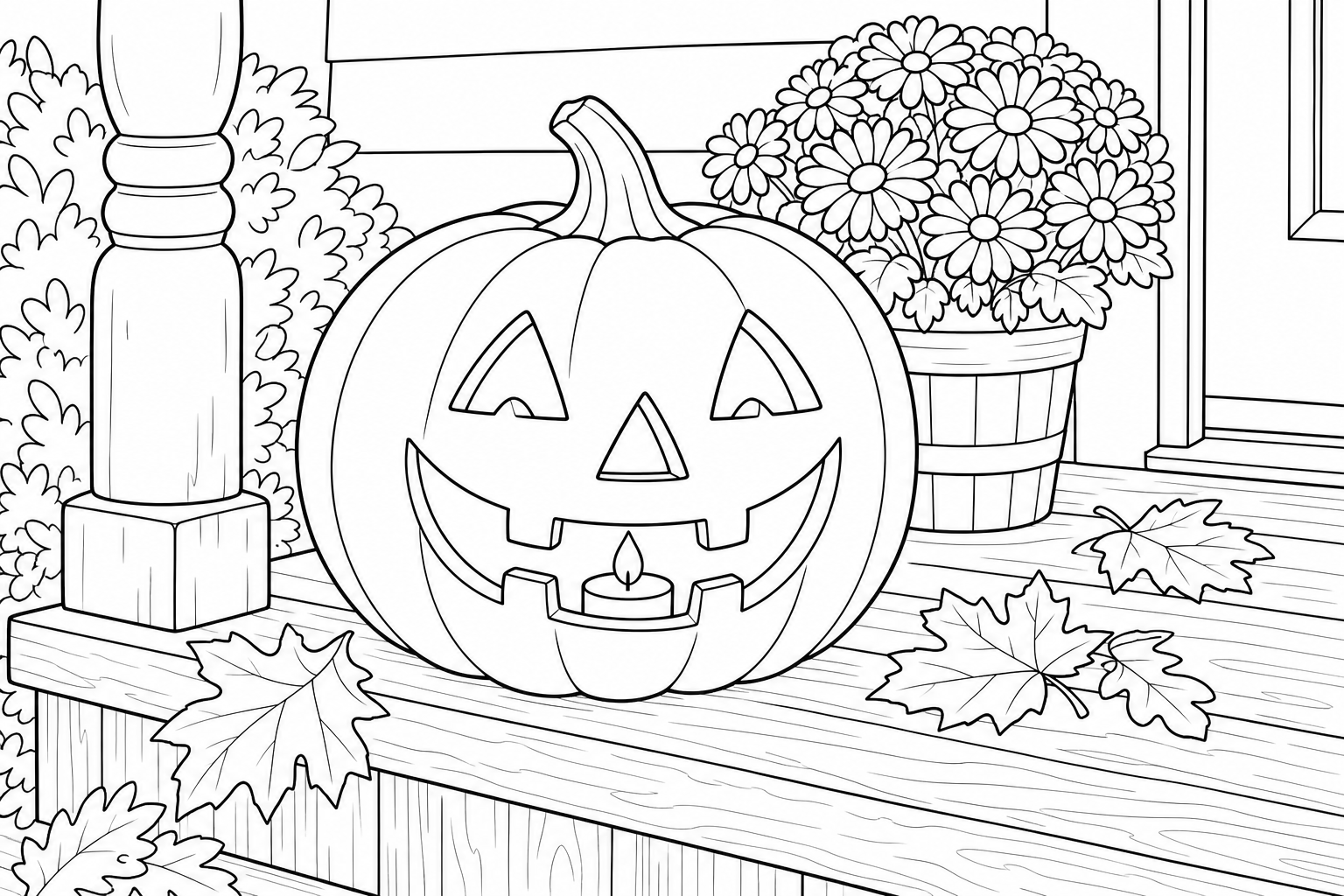 Jack-o-Lantern Coloring Page for Kids