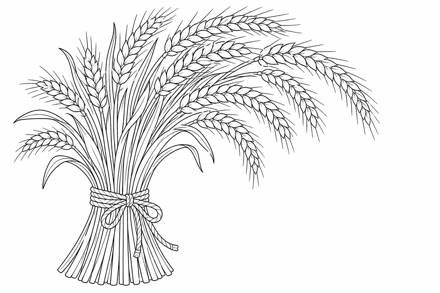 Wheat Sheaf Coloring Page for Kids