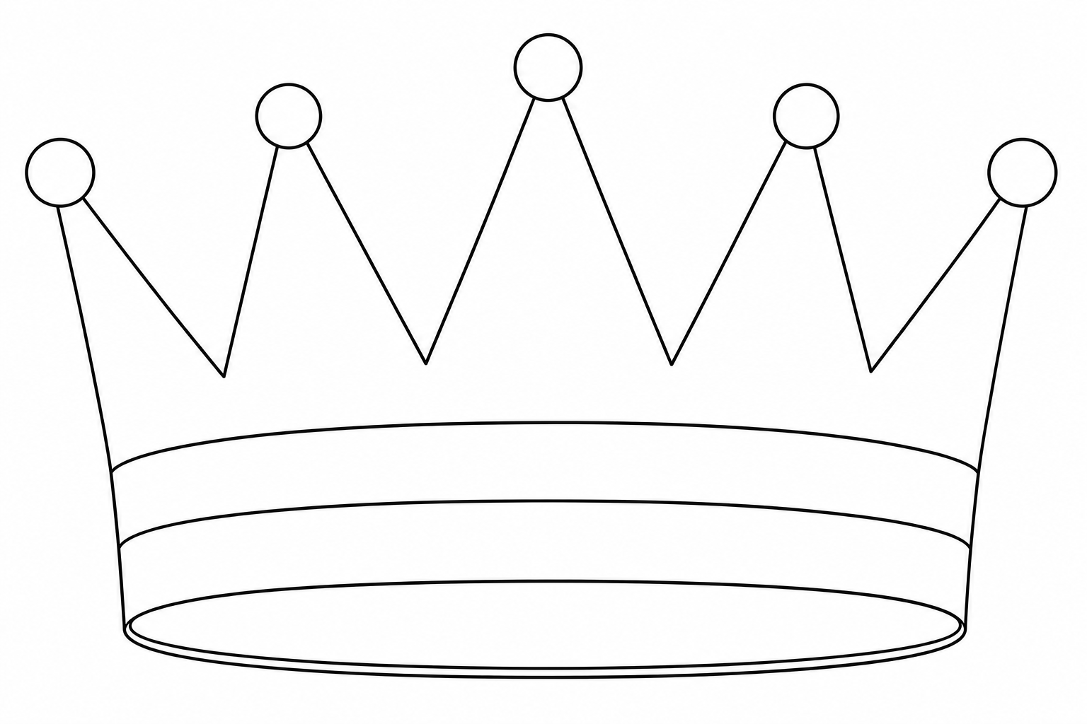 Crown Coloring Page for Kids