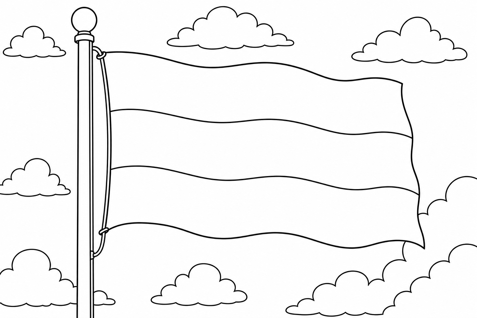 Flag Coloring Page for Kids
