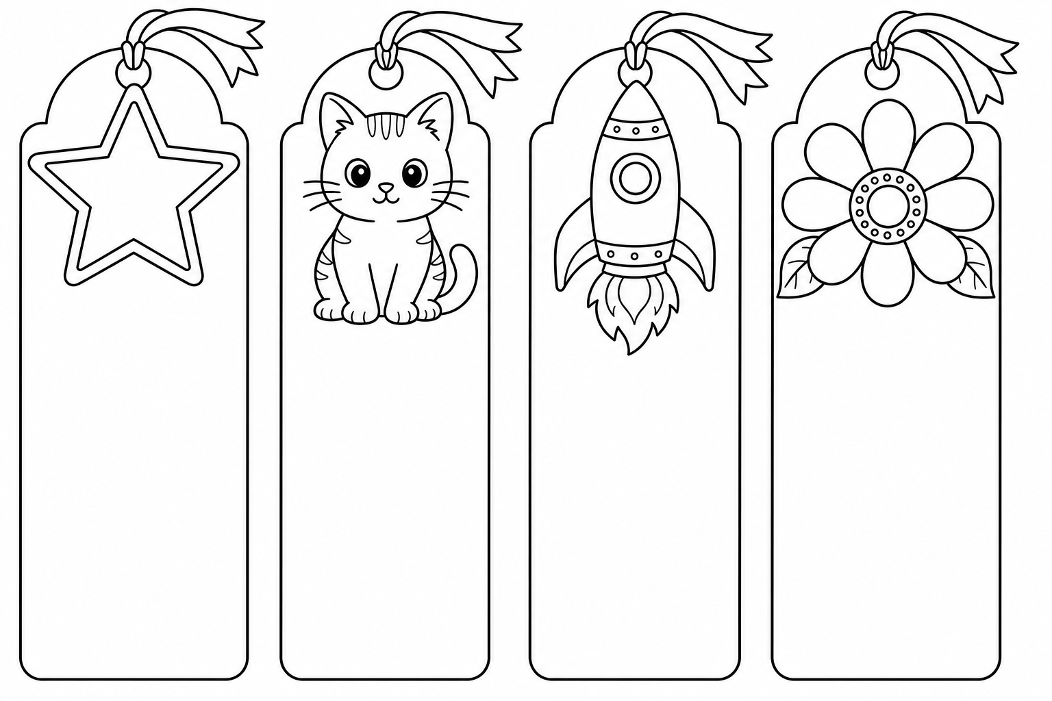 Printable Bookmark Coloring Page for Kids