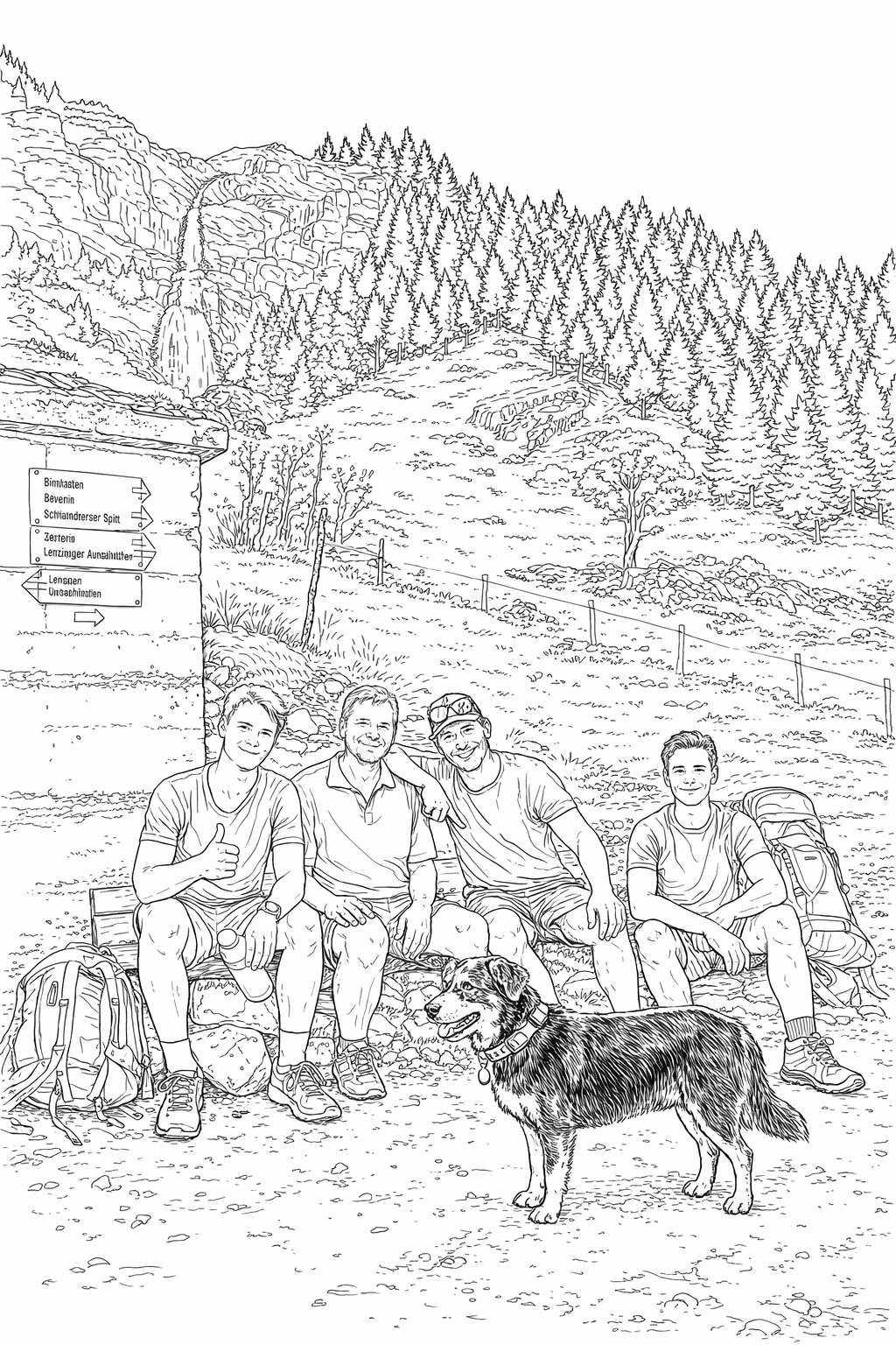 make the background interesting, remove the guy on the right and focus on the people. keep the people absolutely realistic as they look at the photo