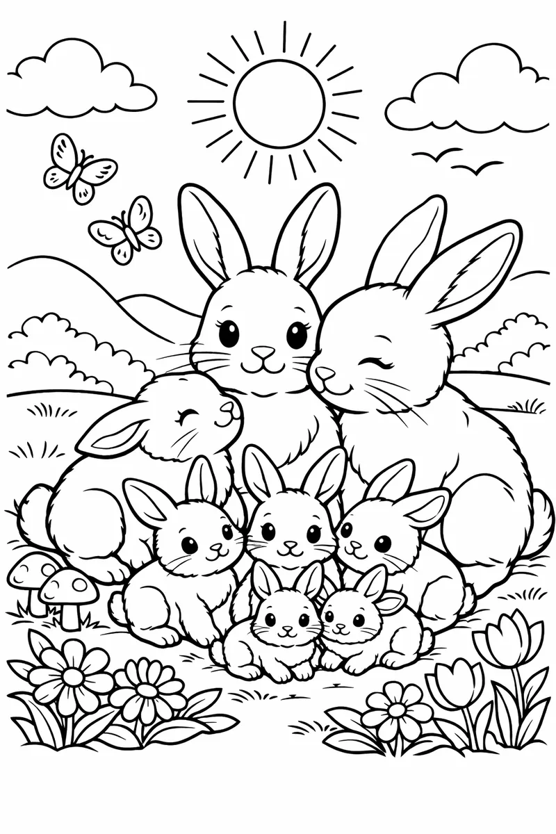 a lovely bunny with recursive family