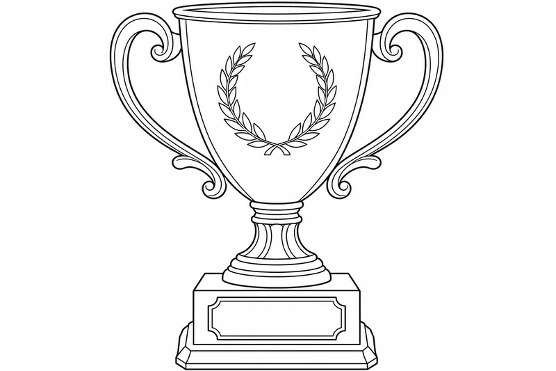 a tall trophy cup on a base