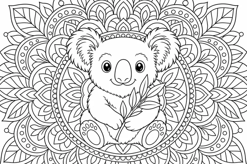 Koala als mandala